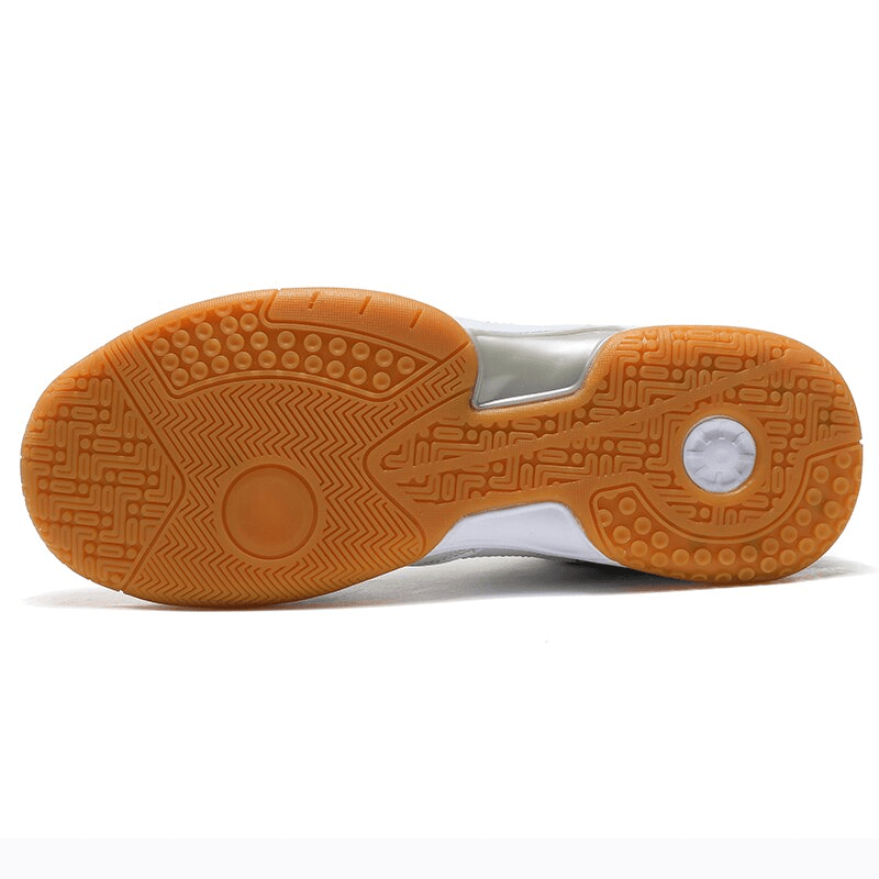 Bottom view of Lace-Up Flexible Tennis Shoes with anti-slip rubber outsole technology. SF0738 sports footwear.
